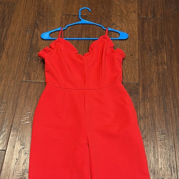 Small DO+BE Bold Red Tank Top Jumpsuit Outfit - Excellent Condition! - Picture 5 of 12